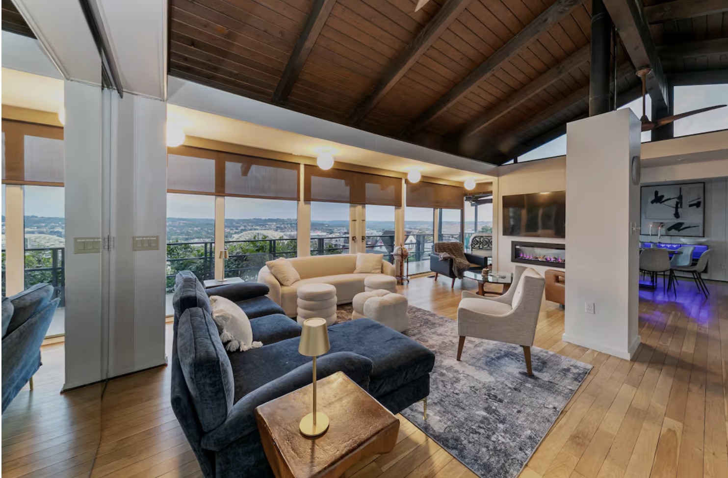 Living room at dusk